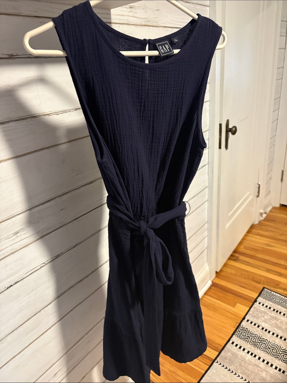 GAP Navy Tie-Waist Sleeveless Sundress